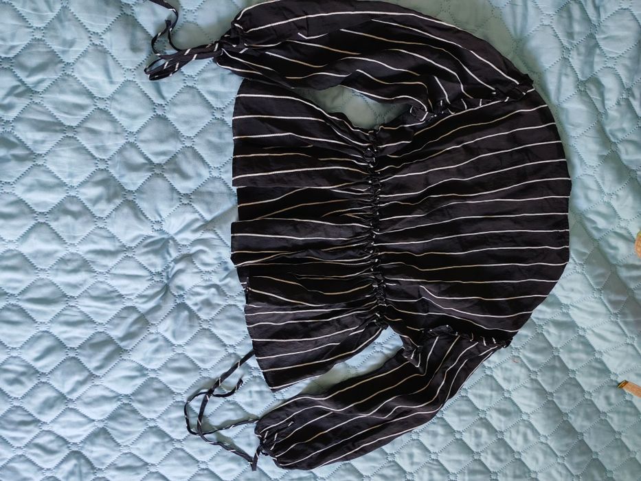 Стилна дамска блуза на райе