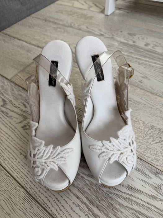 Сандали с дантела Dolce and Gabanna