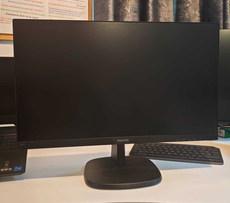PC HP i7-6700 RX550 SSD 500GB + 2 monitoare Philips 24" IPS Full HD