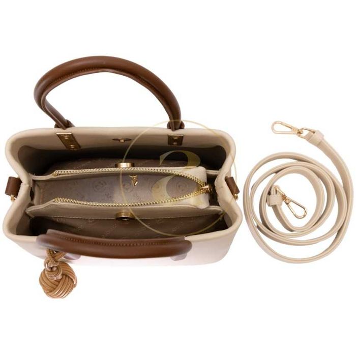 Класическа дамска чанта AMORE Alessia - Beige