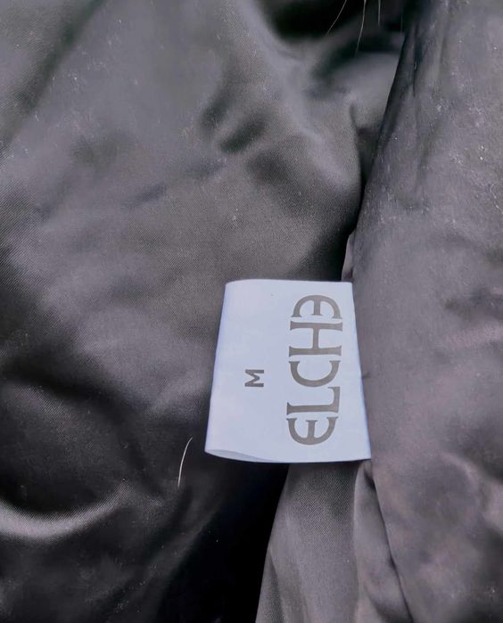 Естествен косъм лисица и телешка кожа уникален дамски елек М размер