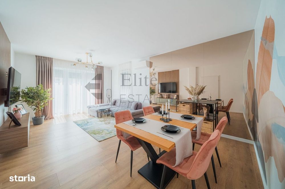 Apartament modern cu 3 camere de închiriat – complet mobilat și utilat