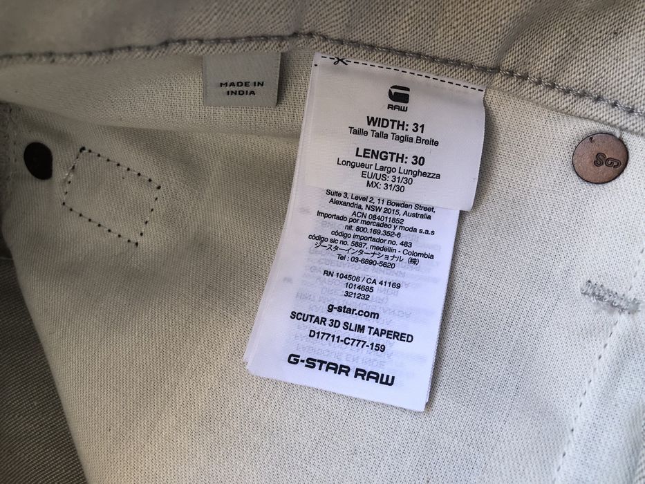 G-Star RAW Scutar 3D Slim Jeans ОРИГИНАЛНИ мъжки дънки - 31