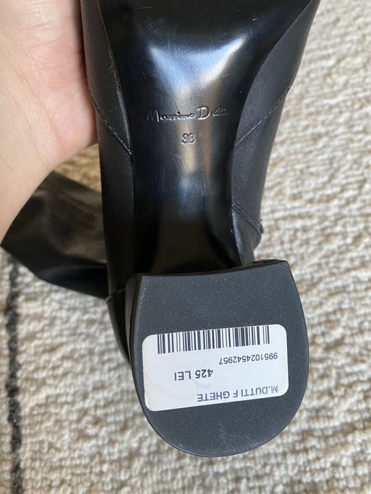 Cizme tip botine NOI din piele naturala foarte moale Massimo Dutti, 38