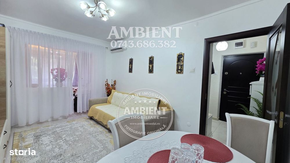 Apartament cu 2 camere, etaj 1, RENOVAT, nemobilat, VASLUI zona SMÂRDA