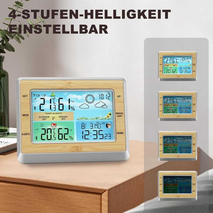 Shulltji Безжична метеорологична станция с външен сензор