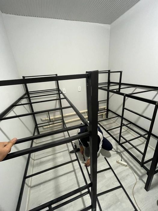 Мебель лофт Икки кишилик кровать.