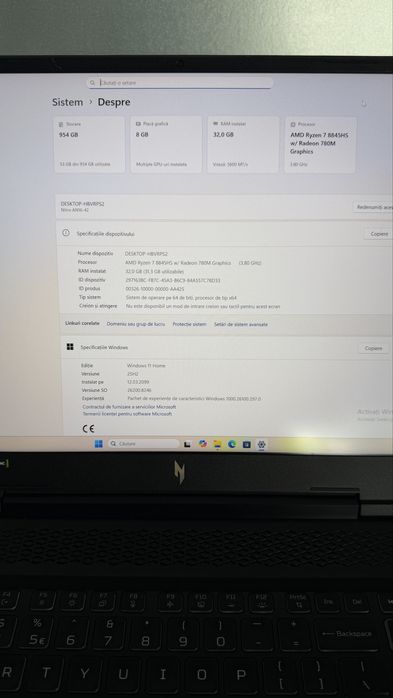 Acer Nitro 16 Gaming Laptop Ryzen 7 / 32GB RAM / RTX 8GB / 1TB SSD