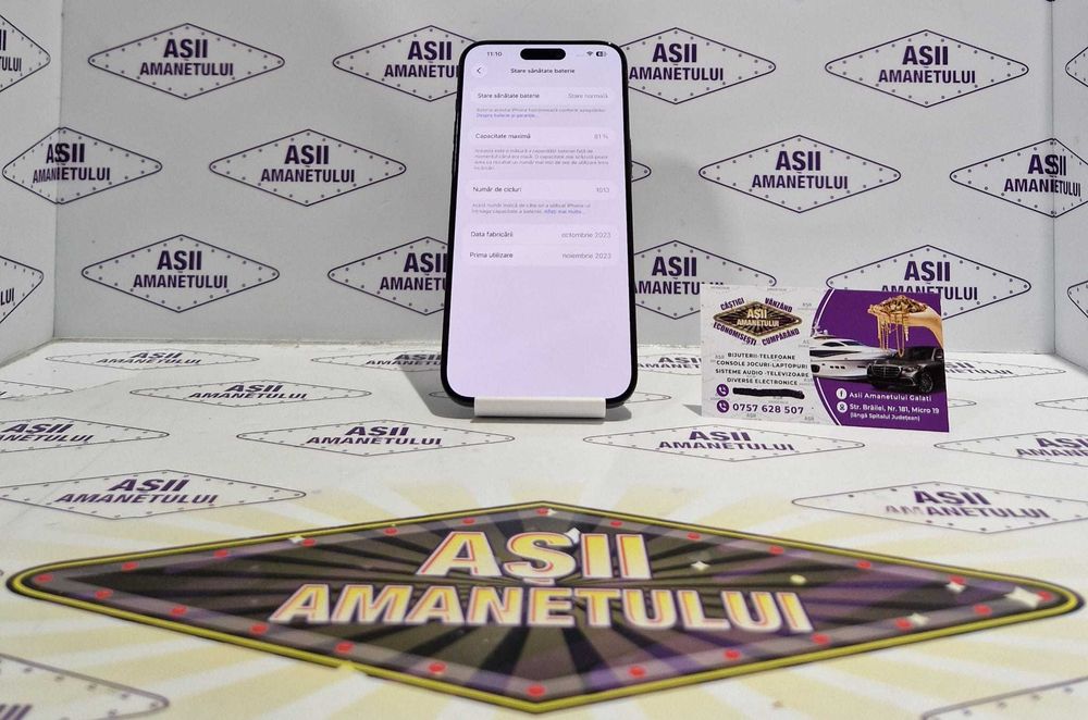 Asii Amanetului - iPhone 15 ProMax Blue Titanium 512GB, 81% baterie