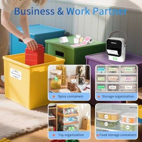 Нов Преносим Bluetooth термален принтер за етикети с ролка 150 броя