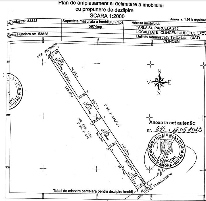 Vanzare teren Ordoreanu,com Clinceni cu toate utilitatile