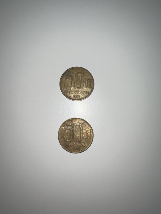 Vand monede 50 bani - 1992 si 1993