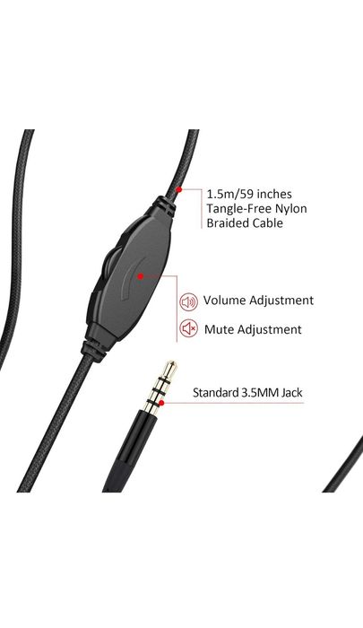 Д-Р. ÖTEK Кабелни слушалки 
1.5M No-Tangle найлонов кабел  3,5 мм Жак