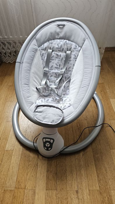 Leagan electric cu vibratii muzica si jucarii Ricokids Gri