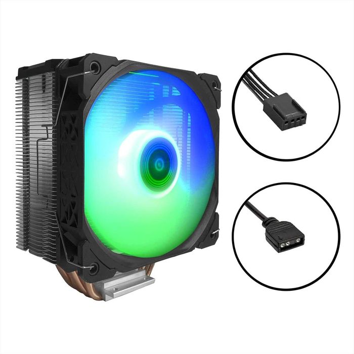 Cooler CPU Aer Noua Ena ARGB TDP 180W 4 tuburi contact direct,ventilator PWM adresabil 120mm,Intel 1700 1200 115x 1366 2011 AMD AM5 AM4 AM3 FM2