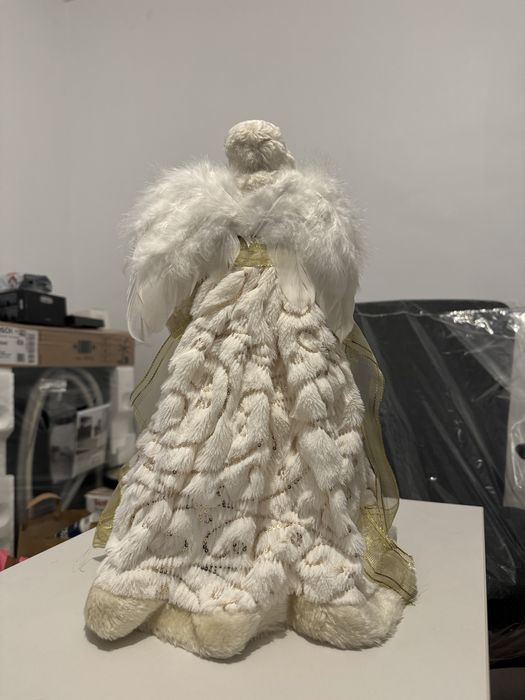 Varf brad inger alb auriu