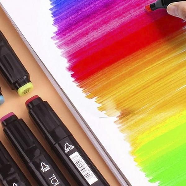 Комплект 80 броя двустранни маркери