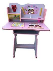 Детски комплект бюро със столче и аксесоари, метал и MDF