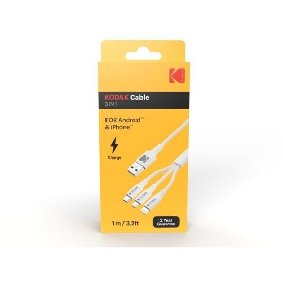 Cablul 2A, 3in1, micro USB, USB-C și Lightning, Kodak