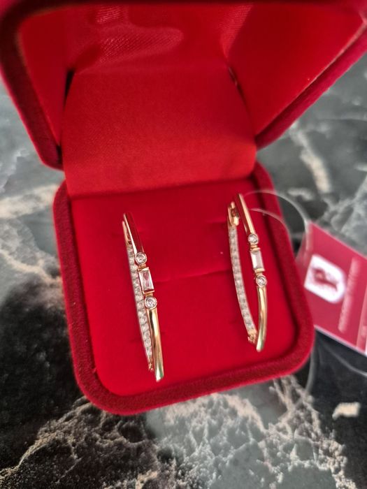 Новые золотые серьги Стрелы 585 пробы