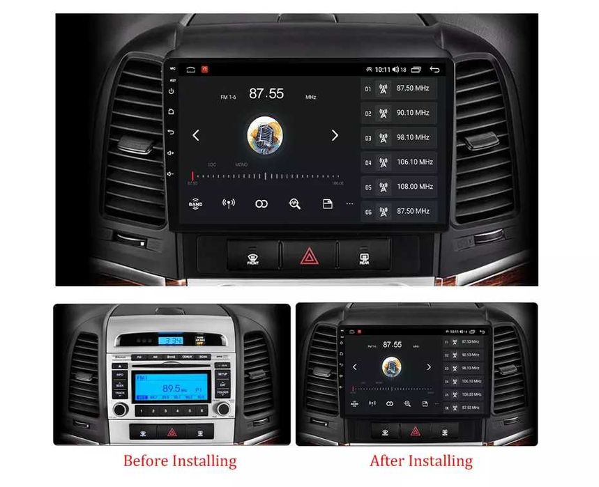 Navigatie Android 14 Hyundai Santa Fe 2006-2012  Waze CarPlay + CAMERA