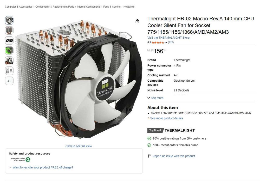 Kit Intel i7-4770K + ASRock Z87 Extreme3 + 16GB RAM + Cooler Thermalright