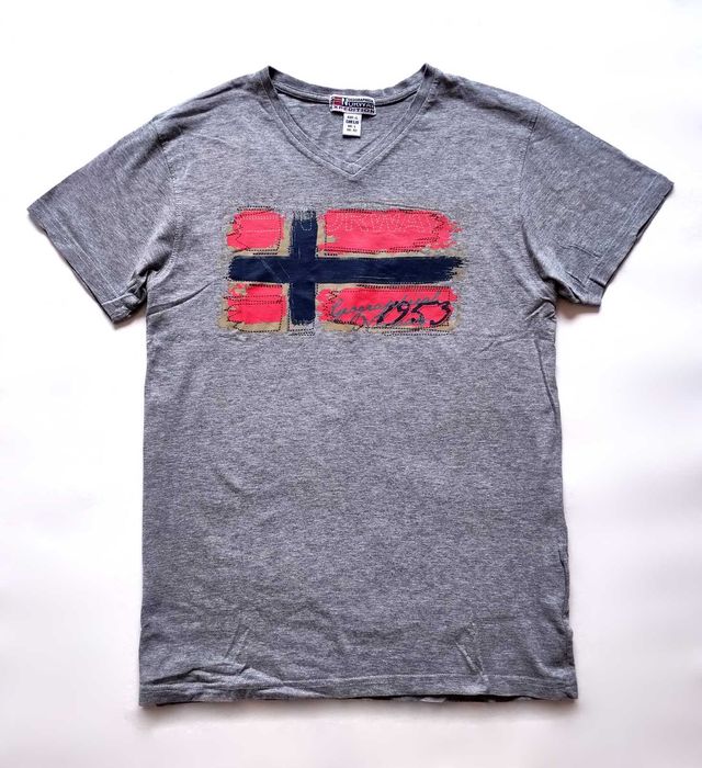Fred Perry; Geographical Norwey Short Sleeve Mens - M - 2бр. оригинални мъжки тениски