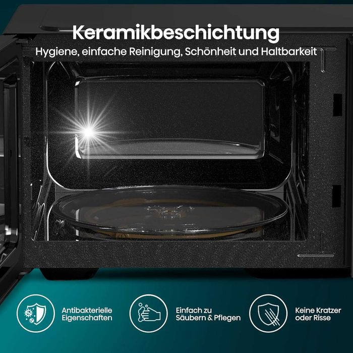 Микровълнова печка Hisense H20MOBP1HI, 20 л, 700 W, Керамично покритие