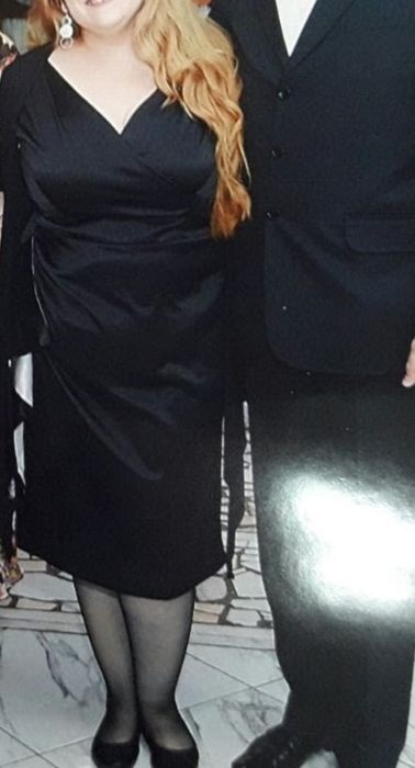 Rochie elegantă botez/nunta/petrecere 20 UK 48 Debenhams little black