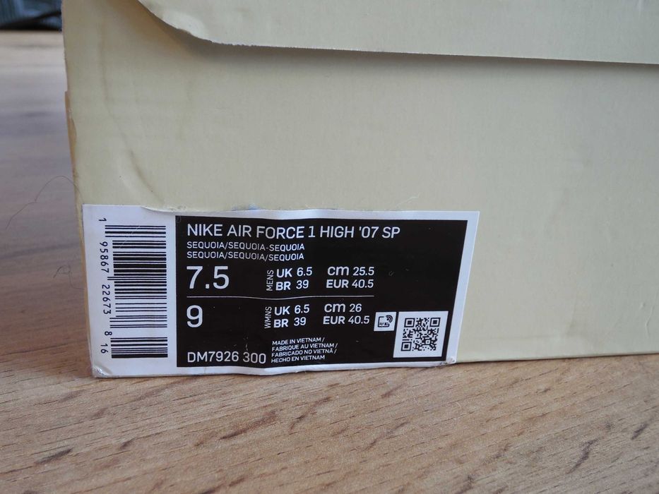 Нови! Nike Air Force 1 High '07 x Billie Eilish - 40,5 номер Оригинал