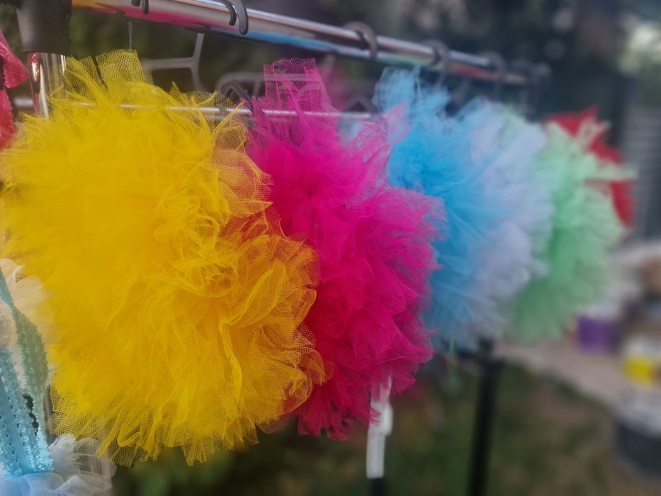 Set 6 rochițe tulle și bentițe ședințe foto newborn / nou-născut