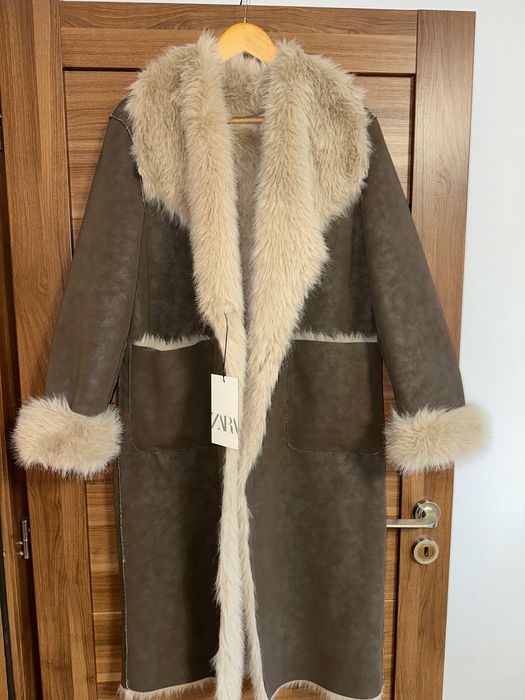 Дълго двулицево палто Zara