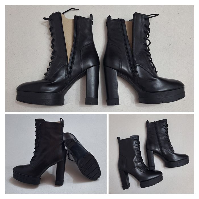 GUESS ghete damă Bills Noi, boot, cizme originale Guess din piele naturală, Nr. 41 EU