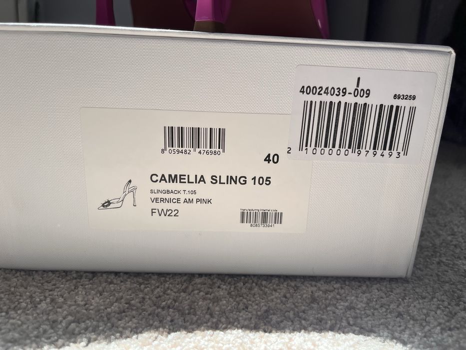 Pantofi stiletto Amina Muaddi - slingback, piele naturala NOI