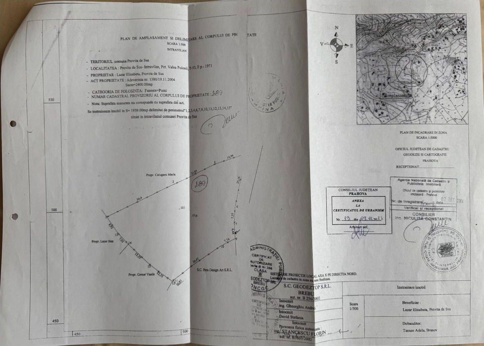 Teren provita de sus