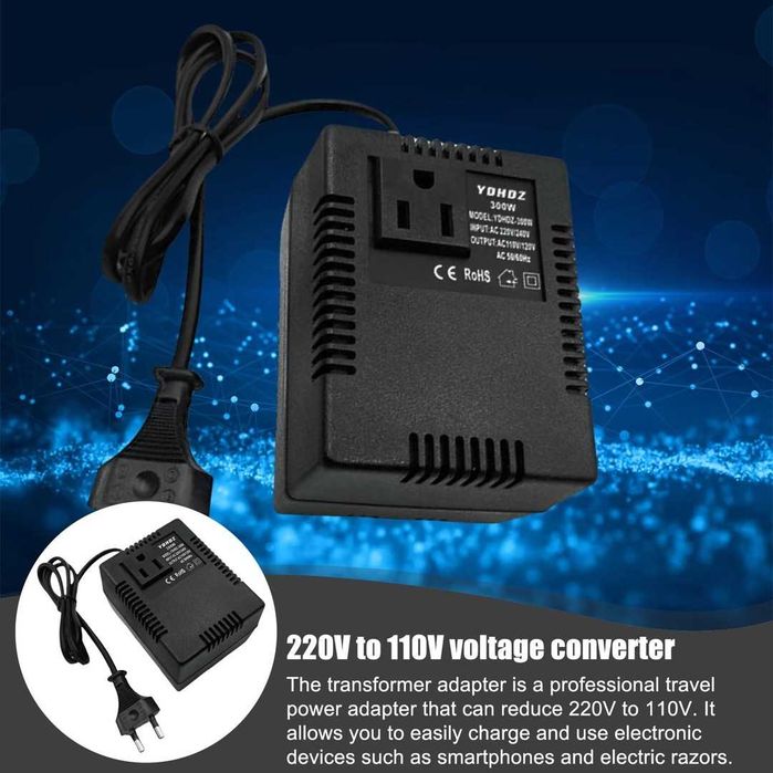Convertor de tensiune 220V la 110V: adaptor de alimentare 300W