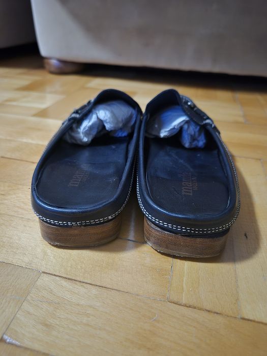 Saboți Premium Manila, Full Leather, Stil Moccasin - 41