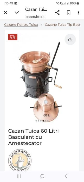 Vand cazan tuica 60 l