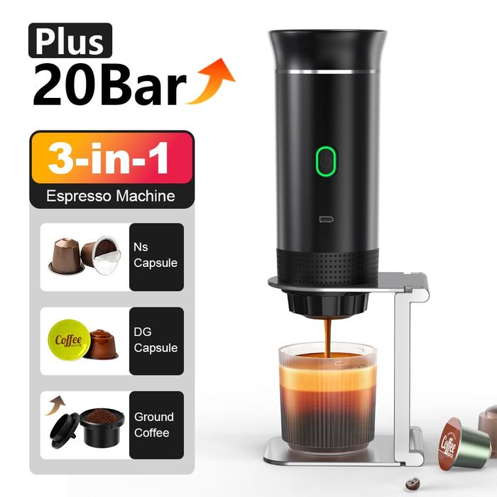 Преносима еспресо кафемашина. Dolce Gusto, Nespresso или мляно кафе.