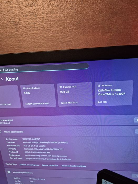 PC Gaming I5 12400f/DDR5 16 gb/RTX 4060