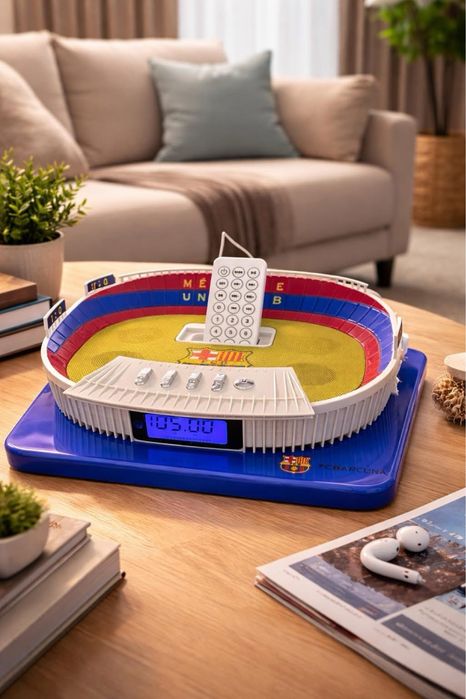 Vand  radio cu ceas,model teren fotbal