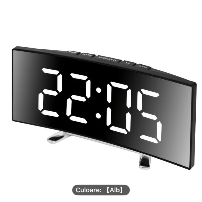 Ceas digital LED cu ecran curbat!