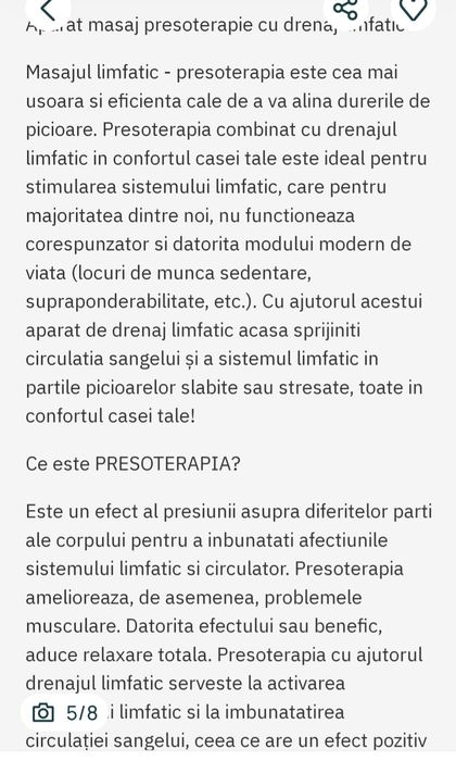 Aparat presopunctura cu drenaj limfatic