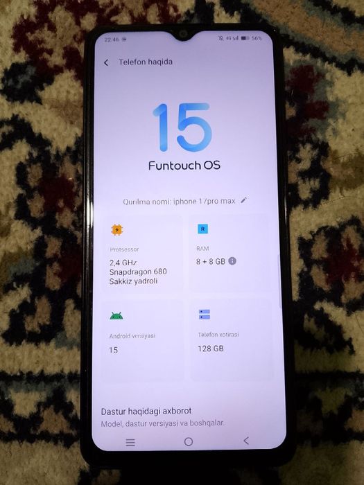 Vivo y27s 1mln700ming 120FPS