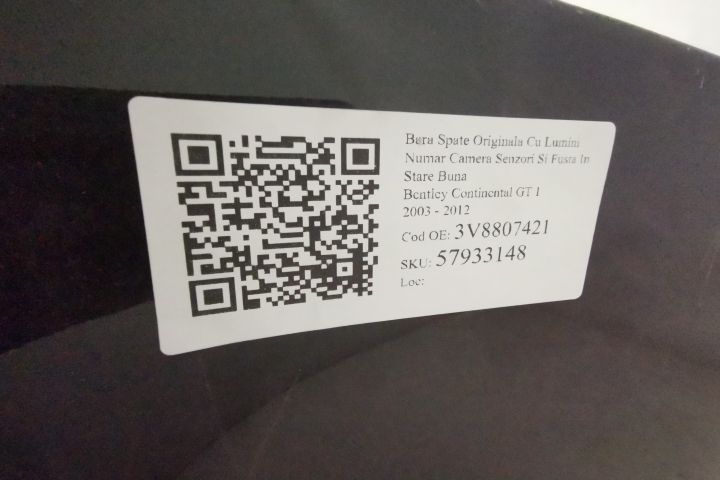 Bara Spate Originala Cu Lumini Numar Camera Senzori Si Fusta In Stare