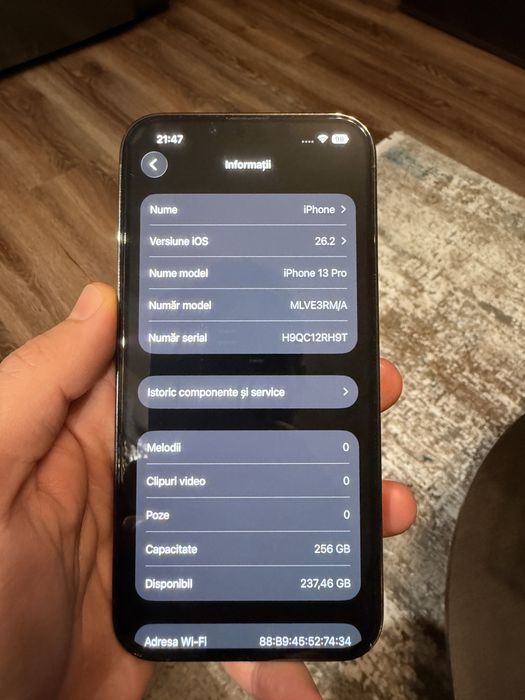 iPhone 13 Pro 256 Gb /Graphite/ Neverlock la cutie cu accesorii