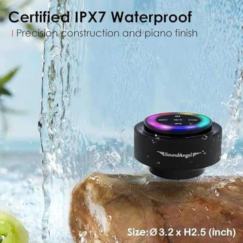 Мини Душ Тонколона 8W IPX7 Дълбок Бас Вендуза 15 Часа високоговорител