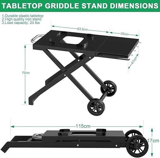 WELL GRILL Cărucior BBQ Masă pentru grătar