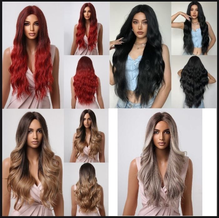 Peruci lungi 80 cm, diverse culori, NOI, peruca ondulata