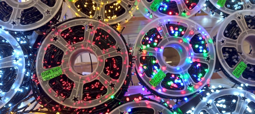 Instalatie led tip rola, 100m, jocuri lumini, culori si tipuri leduri.